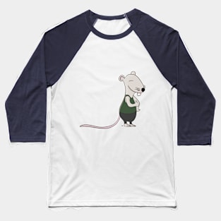 Friendly Cartoon Rat Baseball T-Shirt